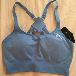 Oner Active Sports Bra Blue Marl Size Medium